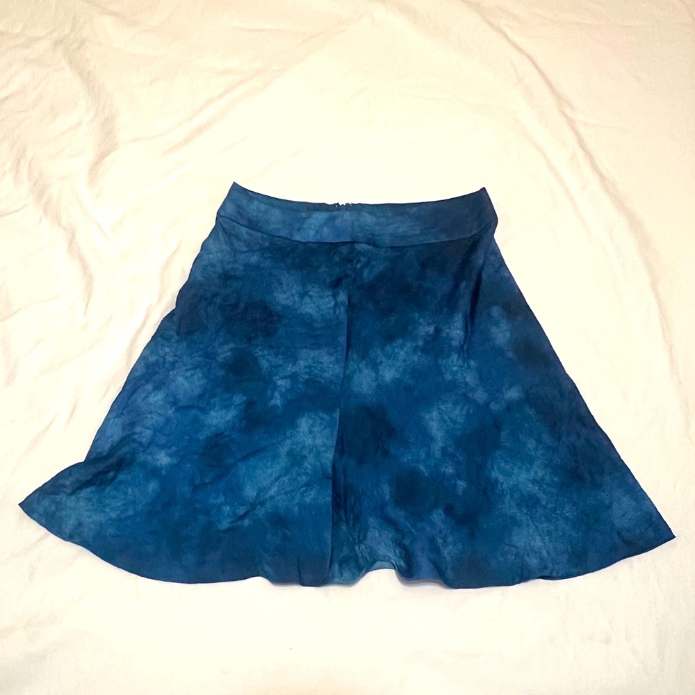Free People Blue Tie Die High Waisted Skirt